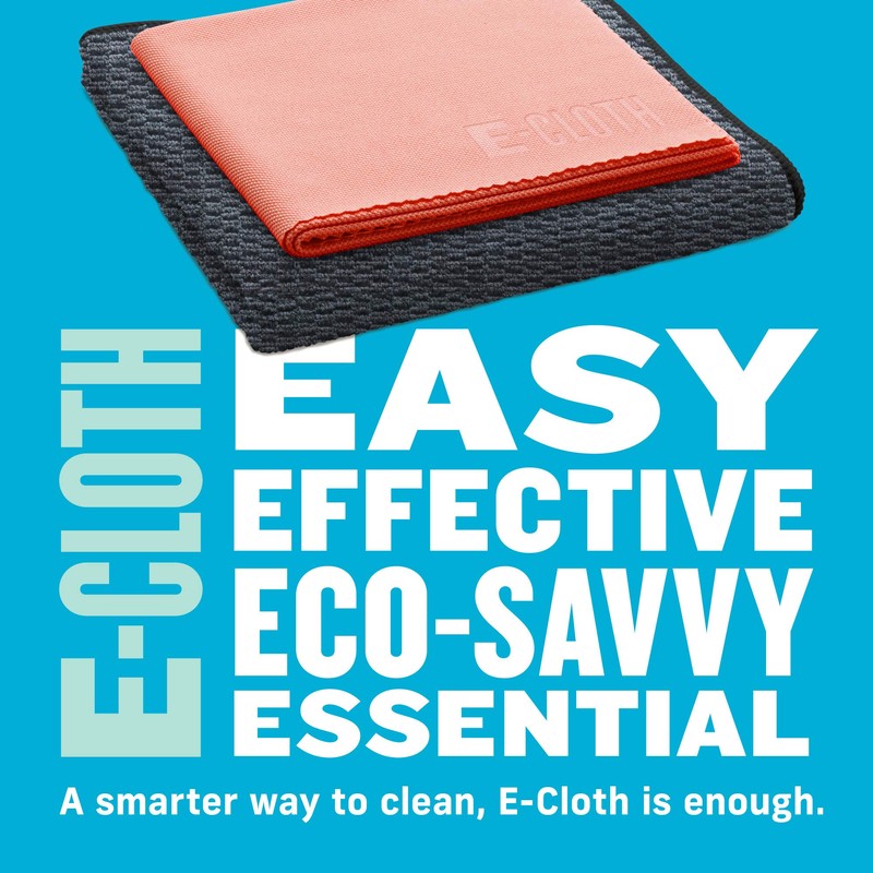 E-Cloth Granite & Stone Cleaning Kit, Microfibre, Black & Red,