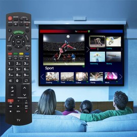 Replacement N2QAYB000487 Panasonic TV Remote Control for Panasonic Viera Smart TV LED LCD 3D TV TX-P37X20B TX-P37X20E TX-P37X20E TX-P37X20L TX-P37X25E TX-P37X25ES - No Setup Needed