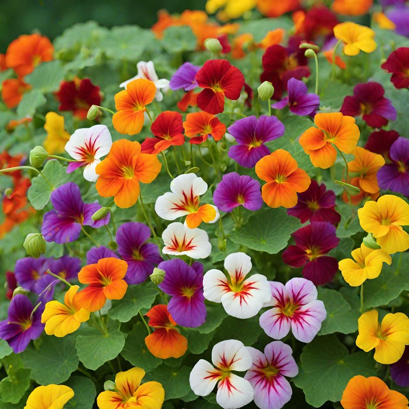 30 Pcs Nasturtium Flower Seeds for Planting with Mixed Colors