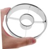 ULTECHNOVO Doughnut Cutters Reusable Round Stainless Steel Fondant Molds for