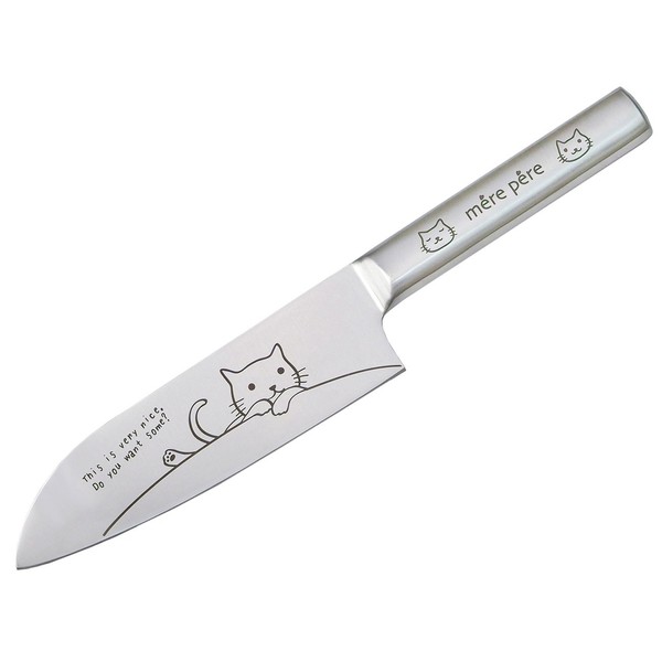 Meruperu cat Santoku knife (japan import)