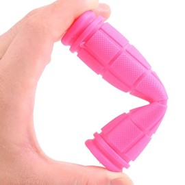 Peakpet 1 Pair Bicycle Handlebar Grips Non-Slip Soft Rubber Comfortable Shockproof Grips for Bicycle Mountain Bike Road Bike, pink
