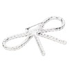 10Pcs Diamond Rhinestone Bow Glass Flash Brooch Claw Chain Suit