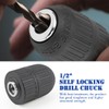 UPIQNG 1/2" Drill Chuck 10-13mm Keyless Chuck Conversion Tool Self