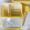 Unbranded Lot of 3 Bento Lunch Boxes Dbl & Sgl
