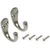 Dorman Hardware 4-1755 Single Coat Hooks with Satin Nickel Finish,