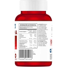 MultiBlue - Berberina 120 Cápsulas | Vitamina E, Cúrcuma, Canela y Picolinato de Cromo | Sin Gluten Vegano | Keto Friendly | Apoyo Cardiovascular | Ca