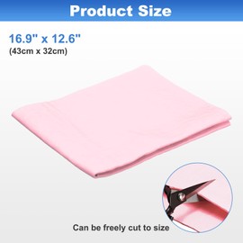 sourcing map Car Premium Shammy Cloth 16.9" x 12.6" PVA Chamois Wash Drying Towel Ultra Absorbent No Scratches in Buckets for Cars Motorcycles Mirrors Glass Countertops Phone Laptop, Pink