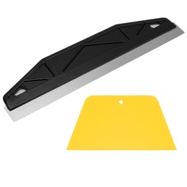 teasteam Paint Shield Farbschutz zum Schneiden in Lackierleiste, Mehrzweck, schwarz, Kantenwerkzeug, Führung, Messung, Trimmen, wird mit 1 Schaber geliefert