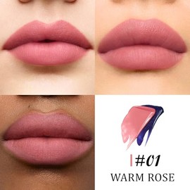 evpct Warm Rose - Tintes de labios con pinzas, lápiz labial mate, brillo de larga duración, impermeable, para mujeres, taza antiadherente, lápiz labia