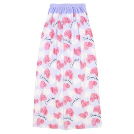 Santois Wrap Towel, 39.4 inches (100 cm), Kids Pool Towel, Girls, B: Lavender, 39.4 x 47.2 inches (100 x 120 cm)