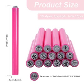 GLOBLELAND 15 STÜCK Nailart Stempelstift Set Nagelstempelstift DIY Nagelkunst Werkzeuge Blumen Nagelstempelstift Stempel Nagelkunst Werkzeug Mit Verschiedenen Mustern Nagelstempelstift Set Für Frauen
