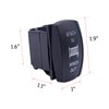 Wsays 7Pin Winch in Out Momentary Rocker Toggle Switch Blue