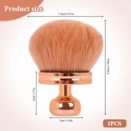 Extra Large Body Makeup Brush for Face and Leg, Kabuki Brushs with Oval-shaped Brush Head, Self Tanning Brushs for Body Makeup, Bronzer, Suncreen Applicator (Rose Gold-1Pcs)