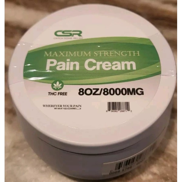Catch Some Relief 0008 Pain Cream-8 000mg, 8oz tin, Topical
