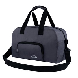 CampTeck U7270 Unisex Small Cabin Bag, Carry On Bag, Under Seat Cabin Bag, Foldable Travel Bag, Duffle Carry On Bag with Shoulder Strap Suitable for Ryanair (40 x 20 x 25cm - 20L) - Grey