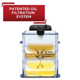 T-fal 3.5L Stainless Steel Deep Fryer with Basket for Home Use, 1700W, Deep Fryer with Oil Filtration, Temp Control, Digital Timer