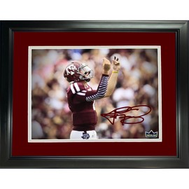 Framed Johnny Manziel Money Sign Facsimile Laser Engraved Signature Auto Texas A&M Aggies 11"x14" College Football Photo HOFSM Holo