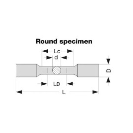 MY LAB EQUIPMENT 10 Pcs 1045 Carbon Steel  Round Tensile Test Specimen