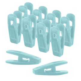 Accesorios de clóset, 10 clips de terciopelo, material duradero que no se rompe, perchas a juego de nuestra marca y su percha de terciopelo existente, apto para colgar muchos tipos de ropa. Azul (Aqua).