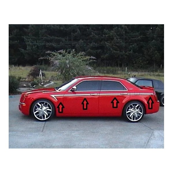 QAA FITS CHRYSLER 300 2005-2010 POLISHED STAINLESS CHROME ARROW STYLE
