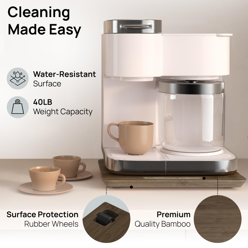 Ibyx Elegant Sliding Tray for Your Coffee Maker & Heavy