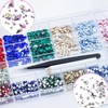 3820Pcs Rhinestones for Nails, Red Emerald Green Royal Light Lake
