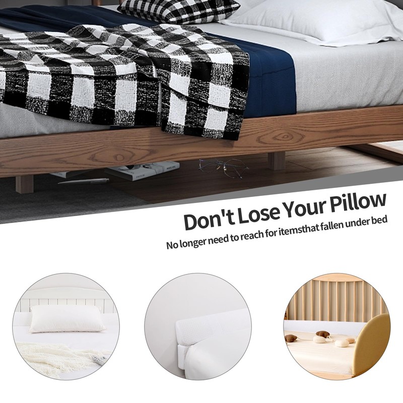 MABOZOO Pillow Wedge for Headboard Gap,White Bed Wedge Gap Filler