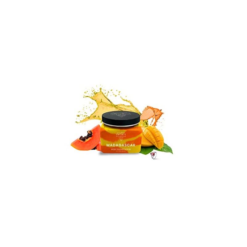 Diamond Empire Organic Madagascar Body Sugar Scrub with Surprise Jewellery