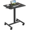 FCJ Adjustable Rolling Laptop Computer Cart for Home Office or