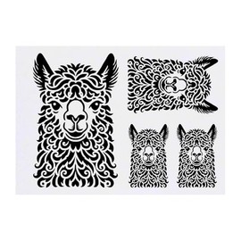 Azeeda 4 x 'Lama Gesicht' Temporäre Tattoos - Wasserfest, Hautfreundlich & Ungiftig · Transfers in Verschiedenen Größen (TO00083280)