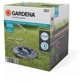 GARDENA Sprinkler System control and shut off box with 3/4 inch external thread: For the variable control or shut off of the water flow, for individual sprinklers or groups (08264-20)