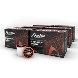 Brooklyn Beans Cinnamon Subway Flavored Gourmet Coffee Pods, Compatible with 2.0 Keurig Coffee Pods Brewer, 72 Count