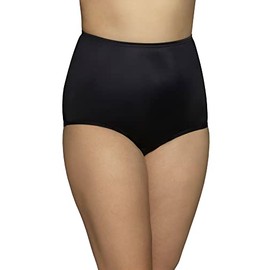 Vanity Fair Women's Perfectly Yours Ravissant Tailored Nylon Brief Panty - Size 5X- Large/ 12 - Midnight Black