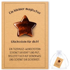 Wishing Star Lucky Stones Set - Natural Tiger's Eye Gift