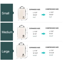 Compression Packing Cubes for Travell - Premium 388D Fabric Packing Cubes with Smooth Zippers, Space-Saving Compression Bags for Travell, Luggage Organizers for Clothes, Shoes, and Accessories
