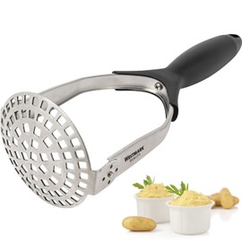 Westmark 61282270 Potato Masher, Foldable for Space-Saving Storage, Stainless Steel/Plastic, Special, Silver/Black