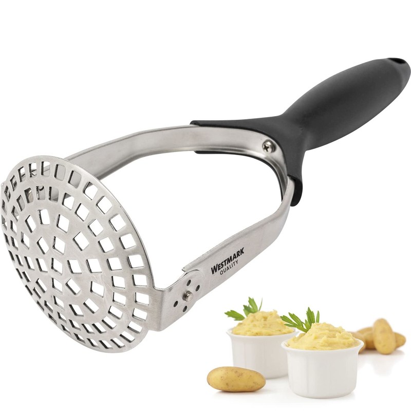 Westmark 61282270 Potato Masher, Foldable for Space-Saving Storage, Stainless Steel/Plastic,