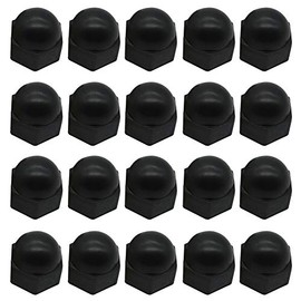 20 Pieces Nut Protection Cover Hex Nut Protection Caps Dome Bolt Nut Protective Caps Covers Hexagon Screws M12x19mm, Black