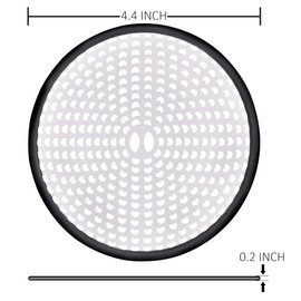 ISIYINER Drain Strainer Stainless Steel Round Hair Catcher Shower for Bathroom Showers Bathtubs and Kitchen 4.5 x 4.5 Inches