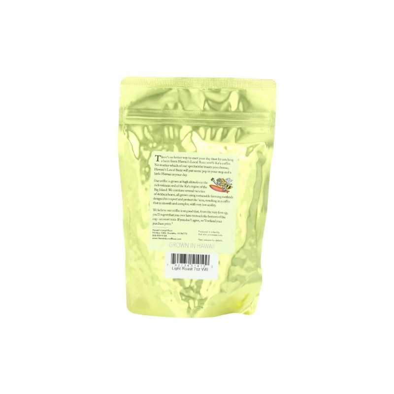 Hawaii's Local Buzz Whole Bean Coffee, Light Roast, 7 Ounce