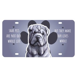 Shar Pei Watercolor Mini Metal License Plate 4.75 x 2.25 inch
