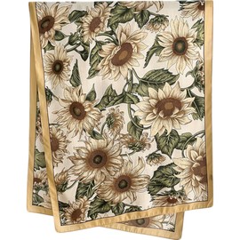 GFM® Women's Sunflower Print Scarf - All Seasons Scarf - Christmas (Cream Beige)(PSCF-FSM-3-SNFLR-TRTR)