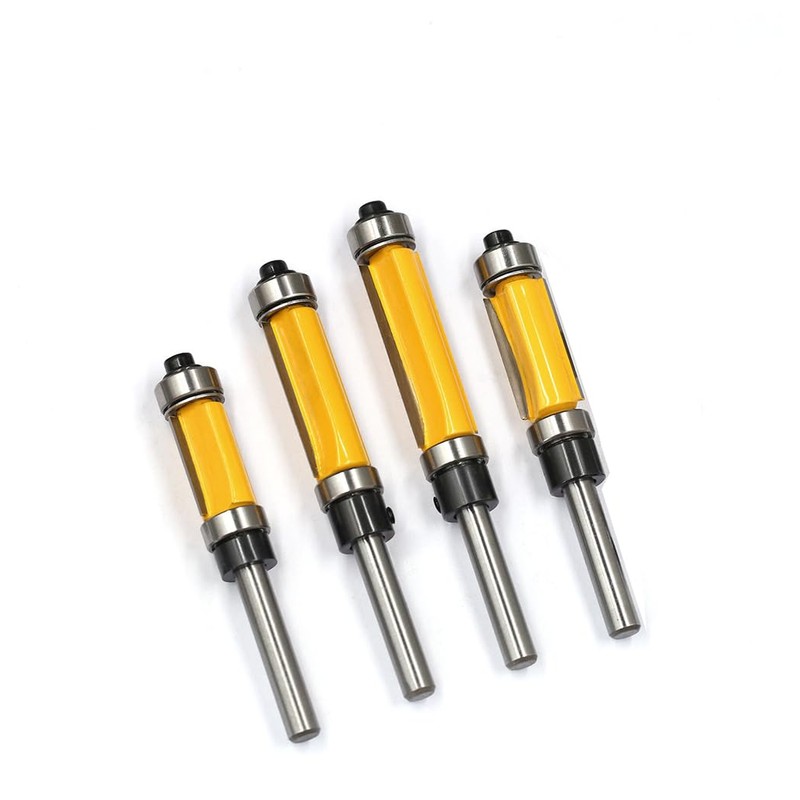 4Pcs Top and Bottom Bearing Flush Trim Router Bits Set