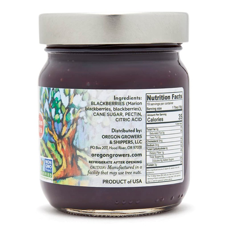 Oregon Growers Marionberry Fruit Spread - Marionberry Jam Made In