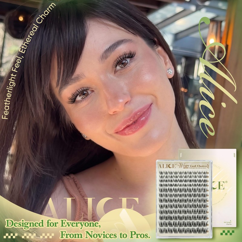 Wispy Lash Clusters CC Curl Natural Eyelash Clusters Clear Band