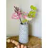 Wood flowers bouquet green - pink