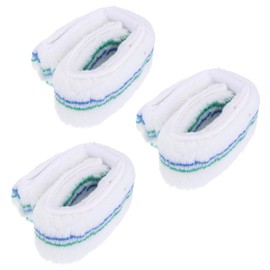 MECCANIXITY Microfiber Scrubber Replacement Head 14.57 Inch for Window Glass Marble Wall Home Bathroom, Blue/Green/White Pack of 3