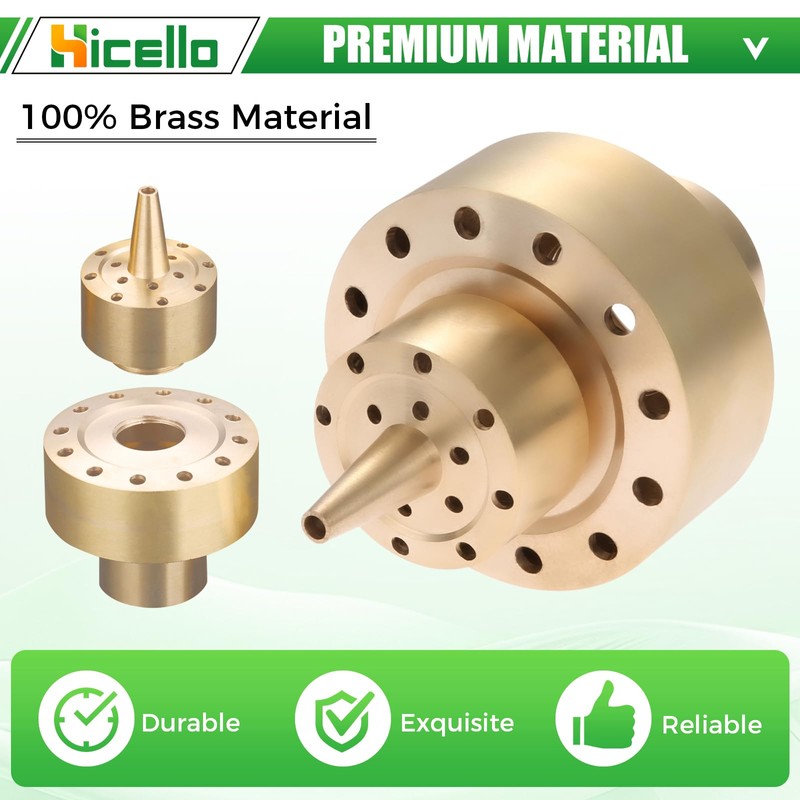 Hicello 1" (G1/DN25) Brass Fountain Nozzle – Spray Height 1.5M,