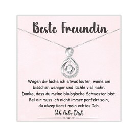 wynn's Gifts for Women, Sweetheart, Daughter, Mother, Grandma, Sister, Best Friend, Infinity Chain Gifts, Daughter, Mother, Best Birthday, Christmas, Mother's Day, Graduation, Cubic Zirconia